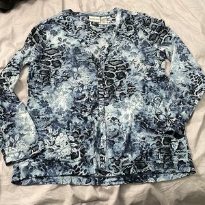 Chico’s Floral/ Reptile Cardigan
